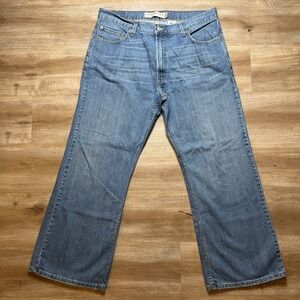 Levis 567 Jeans Men 36x30 Blue Loose Bootcut Medium Wash Denim Western Rodeo Y2K